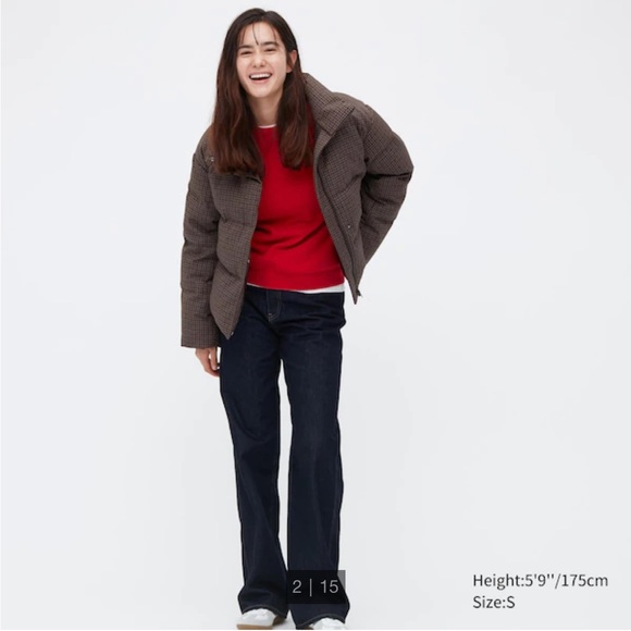 Uniqlo Jackets & Coats Uniqlo Women Check Patterned Down Puffer